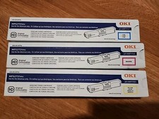 New OKI MPS2731mc Genuine Toner Cartridge Lot of 3 Cyan Magenta Yellow OEM picture