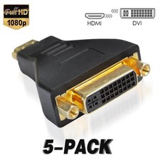 5x DVI-I 24+5 Pin Female to HDMI Male M-F Adapter Converter for HDTV LCD Monitor picture