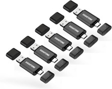  64GB Dual USB Flash Drive 5-Pack, USB 3.2 Gen 1, 2-in-1 USB C+A, Speed picture