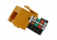 Leviton 41108-RY8 Voice Grade QuickPort Connector, 8-Wire, Yellow picture