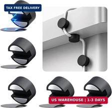 Magnetic Cable Holder, 5 Cable Clips for Desk Cord Management, Black | Fits USB- picture
