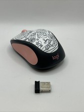 Logitech M317c  Wireless Optical Mouse + Dongle PINK DOODLE BRAINSTORM PEACH picture