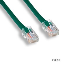 KNTK Green 10ft Cat6 UTP Non-Booted Ethernet Patch Cable 24AWG 550MHz Networking picture