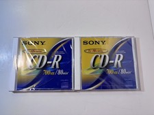 2 SONY High Speed CD-R 700 MB 80-min 1x-16x Speed Discs New Sealed picture