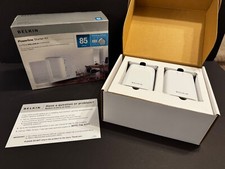 Belkin Powerline Starter kit Network Adapter F5D4073 Transmitter Receiver (MINT) picture