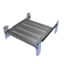 1U Vented 4-Post Adjustable Server Shelf- Universal Tray 16.5-29