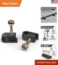 100 PCS 1/4 Inch UV-Protected Cable Clips with Screws - Outdoor Wire Management picture