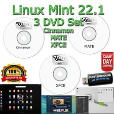Linux Mint 22.1 – Bootable 3-DVD Installer Set | Cinnamon • MATE • XFCE | 64-bit picture