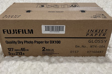 Fujifilm 5 x 213 Glossy Photo Paper 2 Roll Case DX100 DE100 New Sealed picture