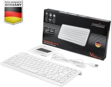 Perixx PERIBOARD-407W US, Wired USB Mini Keyboard with 11 Hot Keys -Glossy White picture