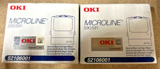 Set of 2 Genuine OKI 52106001 Black Printer Ribbons for Microline 590, 590N, 591 picture