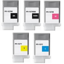 5PKS PFI-107 New Compatible ink cartridge for Canon iPF670 680 770 780 picture