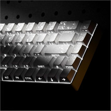 XVX White Shine through Keycaps, Forged Carbon-Look Cherry Profile Keycap Set, 1 picture