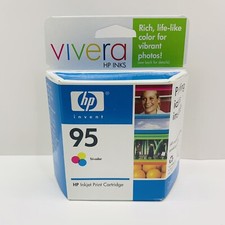 Vivera Hp 95 Tri-Color Ink Cartridge  Instal by 02/2009, NEW SEALED BOX picture