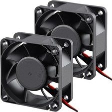 2 Pack 60mm X 60mm X 25mm 12v Dual Ball Bearings Dc Brushless Cooling Fan 2pin picture