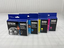 4pc/set Genuine Epson 200XL Black Cyan & 200 Yellow Magenta Ink Cartridges picture