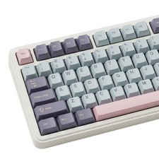 126 Keys PBT Double Shot Keycaps, Macaron Pastel Cute Keycap Set, Pink Blue Drea picture