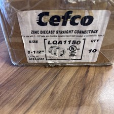 LOT OF 10 LQA-1150 CEFCO CONDUIT CONNECTOR STRAIGHT 1-1/2
