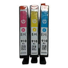 3 PACK HP GENUINE 910XL CMY COLOR INK OFFICEJET 6950 6958 8015e 8010e picture
