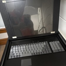 RACKMUX Rackmount LCD Console KVM Drawer VGA/PS/2 Powered Black picture