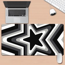 1pc Oversized XXL Gaming Table Mat - Black Gray/White/Matrix - Non-Slip Surfac picture