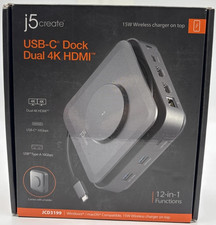 J5create JCD3199 USB-C Dual 4K HDMI Docking Station Brand New picture