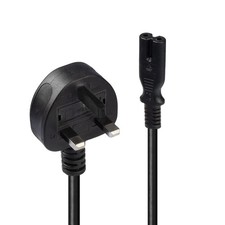 LINDY 30444 2 m UK 3 Pin Plug To IEC C7 Mains Power Cable - Black picture