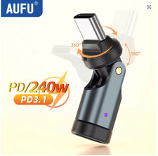 AUFU PD 240W USB-C OTG Adapter 540° Rotation Male to Female for MacBook/Phones picture