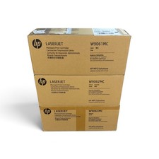 HP W9061MC W9062MC W9063MC Cyan Yellow Magenta Managed Print Toner Set of 3 picture