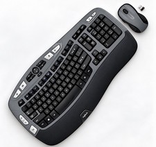 Logitech Charcoal MK550 Comfort Wave K350 Wireless Keyboard M510 Mouse Combo USB picture