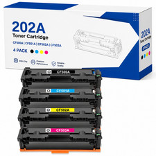 202A CF500A 4PK Toner Cartridge Set for M254dw M254nw M280nw M281fdw M281fdn picture