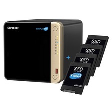 QNAP TS-464 4-Bay NAS 4x SSD 480GB 2.5GbE Ethernet M.2 picture