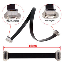 90 Degree Micro USB2.0 Male to Micro USB Male 5Pin Ultra Slim Flat Data Charg... picture