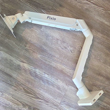 Pixio White Single Monitor Desk Mount Cantilever Adjustable Arm, Universal picture