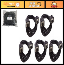 5-Pack 10ft DB9 9-Pin Serial RS232 Male/Female Extension Cables - Black picture