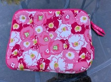 LILLY PULTIZER POD TABLET TECH SLEEVE COVER  PINK WHITE RED FLORAL NICE picture