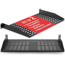 Pyle PLRSTN14UX2 1U Vented Server Rack Shelves 2‑Pack picture