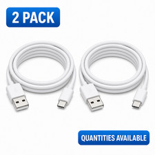 2-Pack 3FT USB-C to USB-A Fast Charging Cables - White, New Quality picture