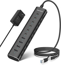 10-Port Powered USB C 3.2 Hub 60W with 10Gbps USB 3.2 Ports(6C+4A) picture