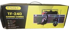 T-WOLF TF-240 4-in-1 Gaming Combo - Keyboard, Mouse, Headset, Mouse Pad -... picture
