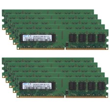 Lot 20GB RAM (10X 2GB) Samsung 2Rx8 PC2-6400 DIMM DDR2 800Mhz Desktop Memory picture