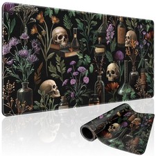Goth Floral Mystical Large Gaming Mouse Pad Desk Mat 31.5x15.7 Inch picture