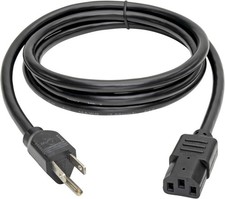 6Ft 14awg Gauge Heavy Duty 15A PC Power Cord Computer Cable 5-15P to C13 UL picture