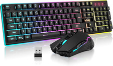 K10 Wireless Gaming Keyboard and Mouse Combo, LED Backlit picture
