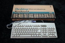 BTC DeskTop Keyboard Model 5201 Industrial Mechanical PS/2 Vintage Tested & box picture