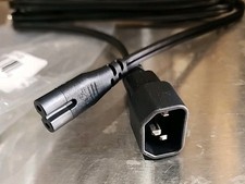 C14 to C7 AC Power Cord, 2.5A/250V, 18 AWG, Black, 6 ft (2 Meters) picture
