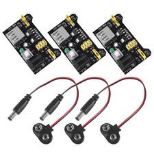 ALAMSCN 3.3V 5V MB102 Solderless Breadboard Power Supply Module 3 Set, Black picture