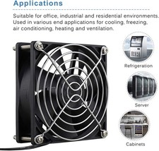 90Mm EC Axial Cooling Fan 92Mm X 25Mm AC 110V 115V 120V 220V 240V Dual Ball picture