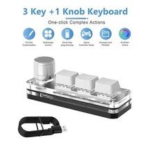 Programmable Macro Mechanical Keyboard 3 Key 1 Knob RGB Red Switch Gaming Keypad picture