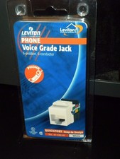  QuickPort Voice Grade Jack Leviton R02-41106-W White New Sealed Phone Fax Modem picture